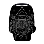 Black And White Cancer Sign Print Baby Seat Cover