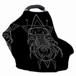 Black And White Cancer Sign Print Baby Seat Cover