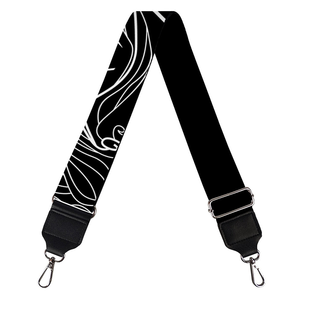 Black And White Cancer Sign Print Bag Strap