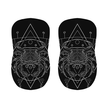 Black And White Cancer Sign Print Bar Stool Covers