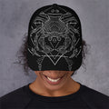 Black And White Cancer Sign Print Baseball Cap