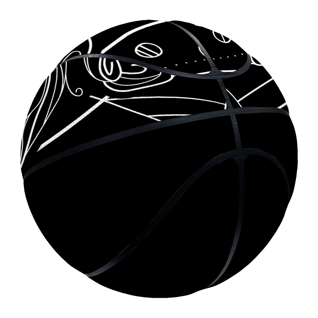 Black And White Cancer Sign Print Basketball