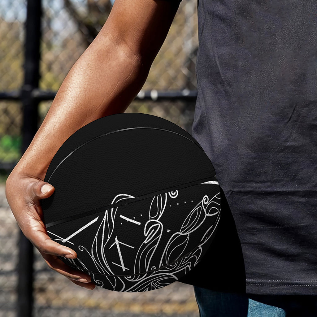 Black And White Cancer Sign Print Basketball