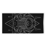 Black And White Cancer Sign Print Beach Towel