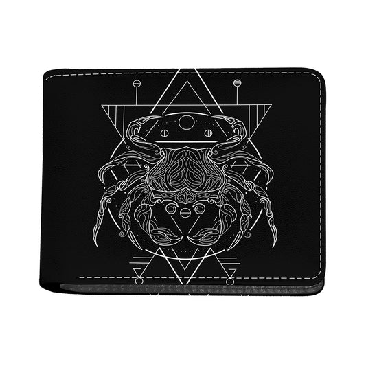 Black And White Cancer Sign Print Bifold Wallet