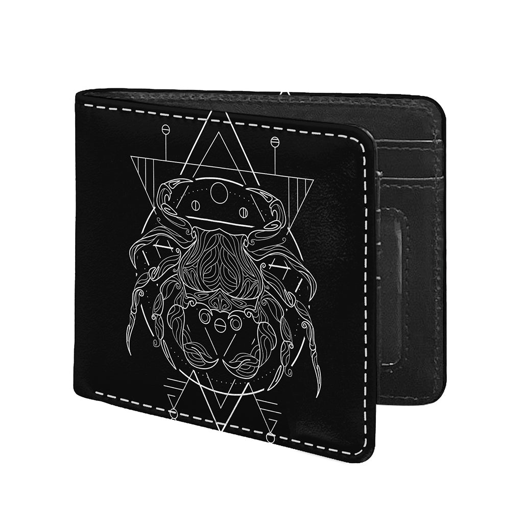 Black And White Cancer Sign Print Bifold Wallet