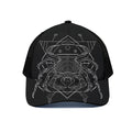 Black And White Cancer Sign Print Black Mesh Trucker Hat