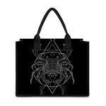 Black And White Cancer Sign Print Canvas Tote Bag