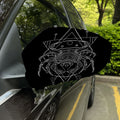 Black And White Cancer Sign Print Car Side Mirror Covers