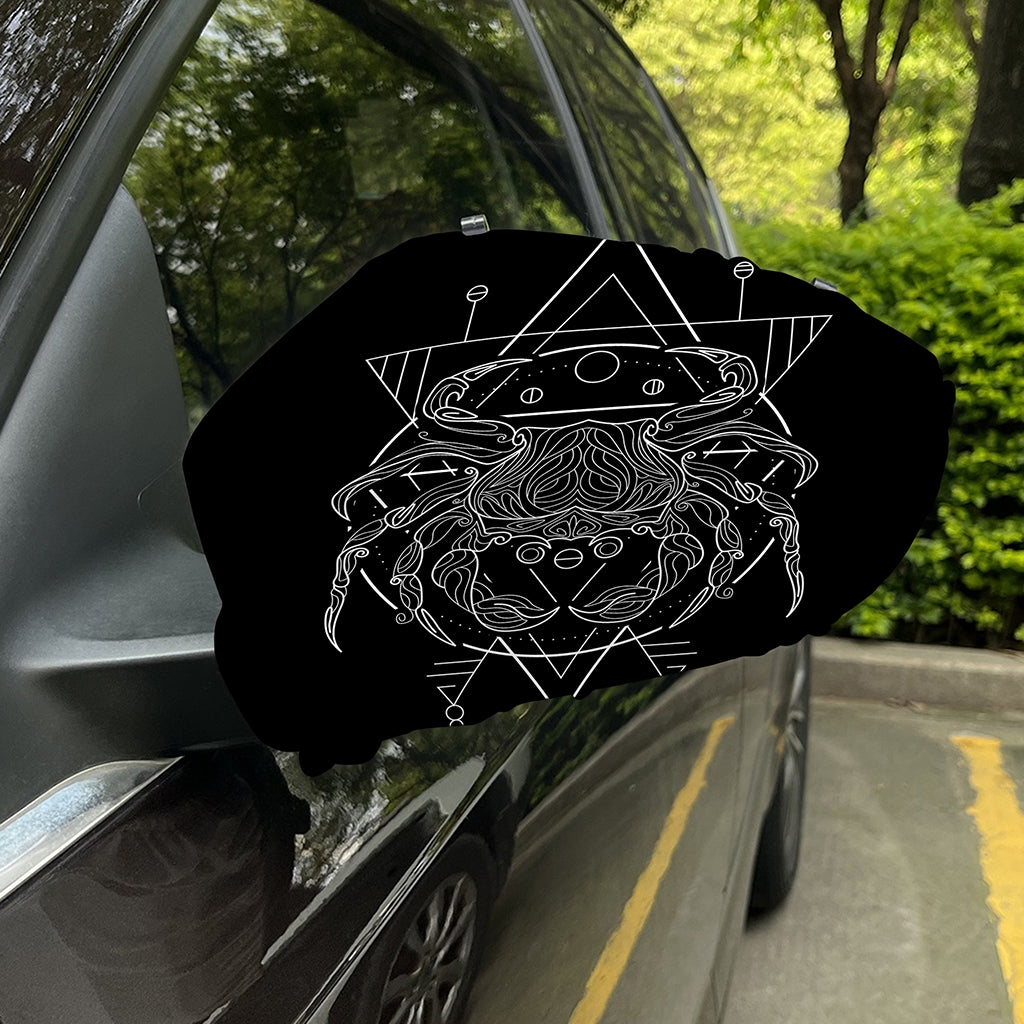 Black And White Cancer Sign Print Car Side Mirror Covers