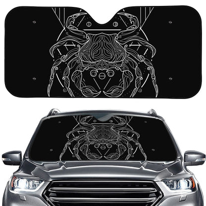 Black And White Cancer Sign Print Car Windshield Sun Shade