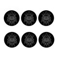 Black And White Cancer Sign Print Coaster Set