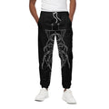 Black And White Cancer Sign Print Cotton Sweatpants