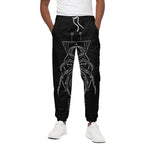 Black And White Cancer Sign Print Cotton Pants