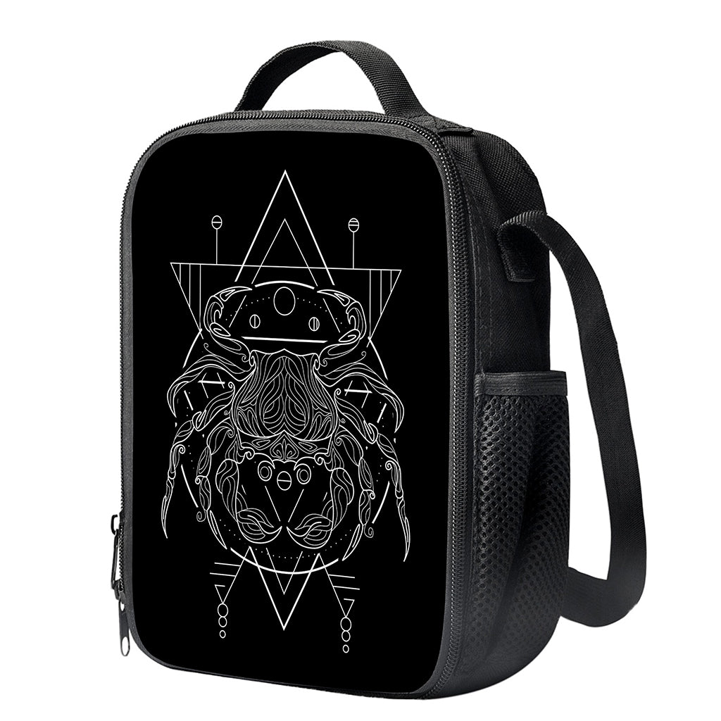 Black And White Cancer Sign Print Crossbody Lunch Bag