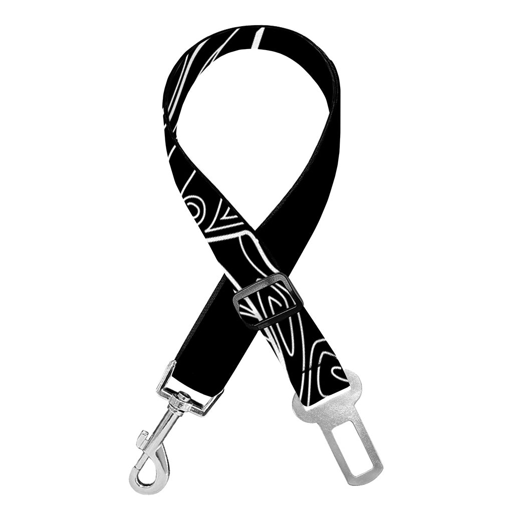 Black And White Cancer Sign Print Dog Seat Belt
