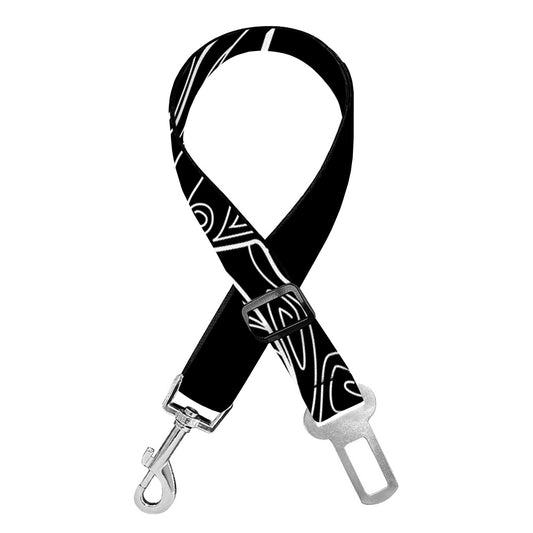 Black And White Cancer Sign Print Dog Seat Belt
