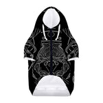 Black And White Cancer Sign Print Dog Zip Up Hoodie