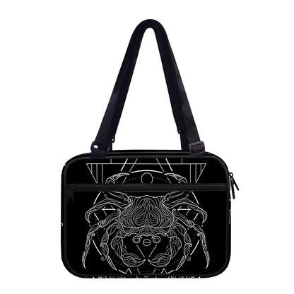 Black And White Cancer Sign Print Double Strap Bible Bag