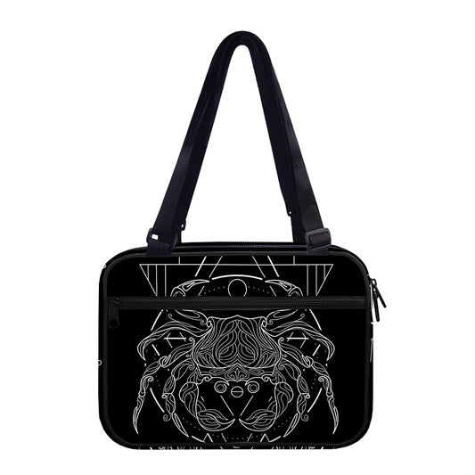 Black And White Cancer Sign Print Double Strap Bible Bag