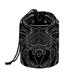 Black And White Cancer Sign Print Drawstring Makeup Bag