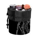 Black And White Cancer Sign Print Drawstring Makeup Bag