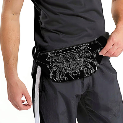 Black And White Cancer Sign Print Fanny Pack
