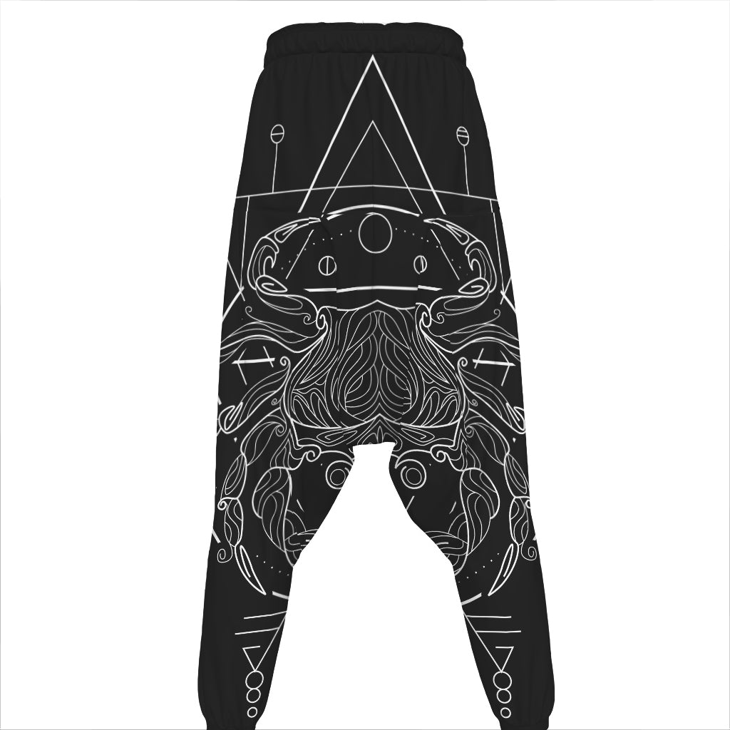 Black And White Cancer Sign Print Hammer Pants