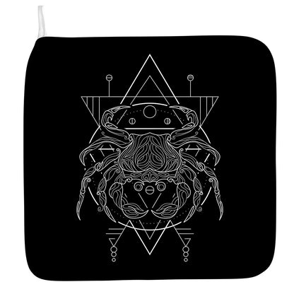 Black And White Cancer Sign Print Hand Towel
