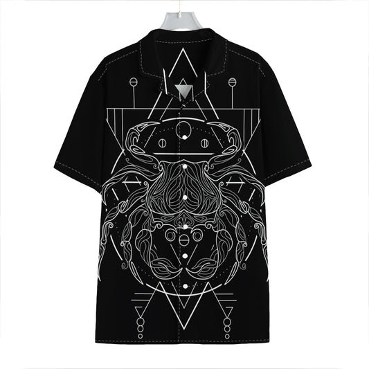 Black And White Cancer Sign Print Hawaiian Shirt