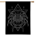Black And White Cancer Sign Print House Flag