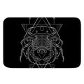 Black And White Cancer Sign Print Indoor Door Mat
