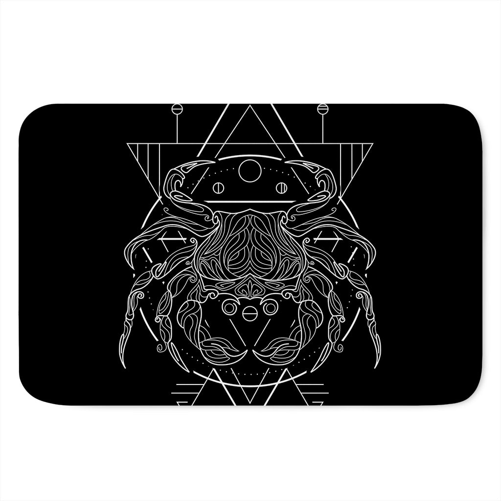 Black And White Cancer Sign Print Indoor Door Mat