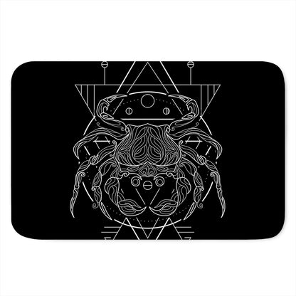 Black And White Cancer Sign Print Indoor Door Mat