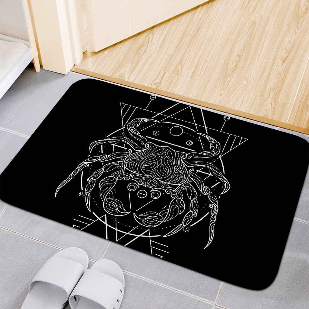 Black And White Cancer Sign Print Indoor Door Mat
