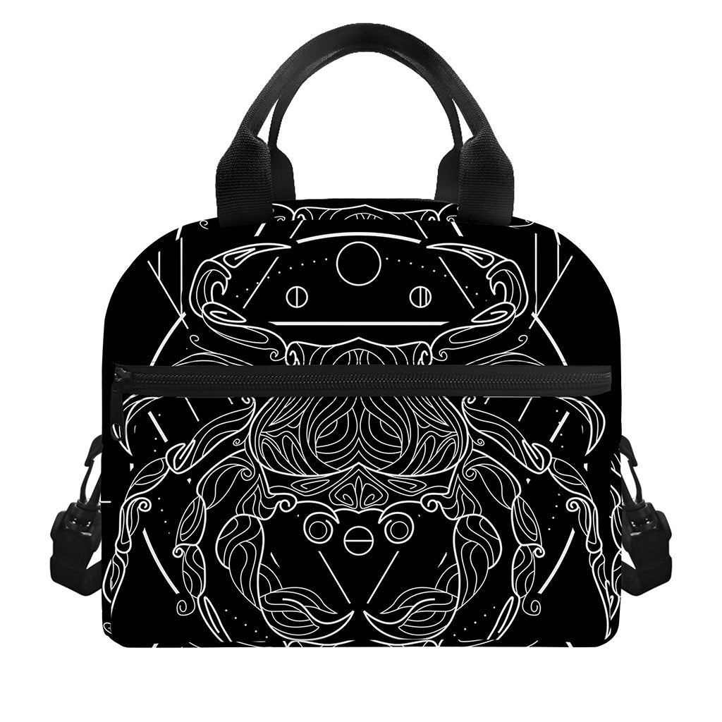 Black And White Cancer Sign Print Insulated Lunch Bag