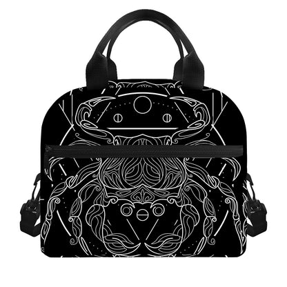 Black And White Cancer Sign Print Insulated Lunch Bag