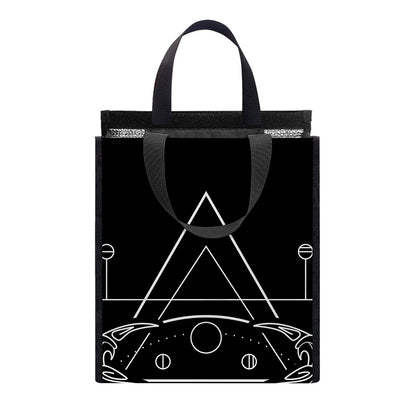 Black And White Cancer Sign Print Insulated Lunch Tote