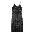Black And White Cancer Sign Print Jersey Midi Cami Dress
