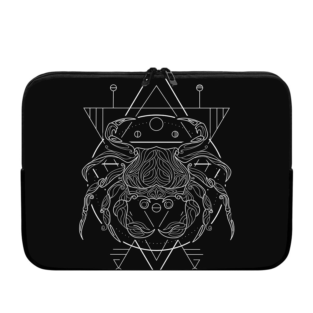 Black And White Cancer Sign Print Laptop Sleeve
