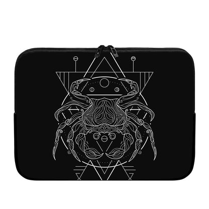 Black And White Cancer Sign Print Laptop Sleeve