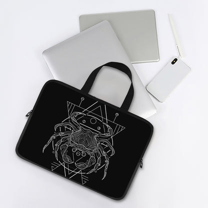 Black And White Cancer Sign Print Laptop Sleeve With Handle