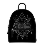Black And White Cancer Sign Print Leather Backpack