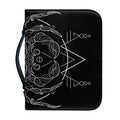 Black And White Cancer Sign Print Leather Bible Cover