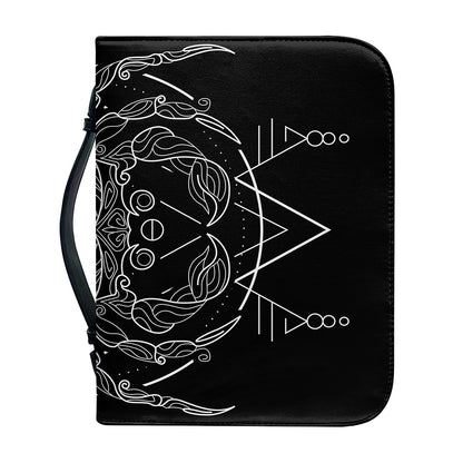 Black And White Cancer Sign Print Leather Bible Cover