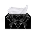 Black And White Cancer Sign Print Leather Tissue Box Cover