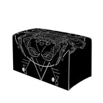 Black And White Cancer Sign Print Leather Tissue Box Cover