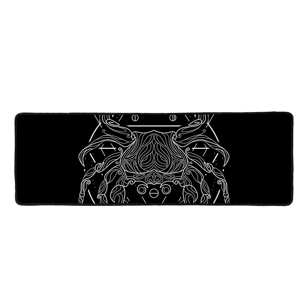 Black And White Cancer Sign Print Long Kitchen Mat