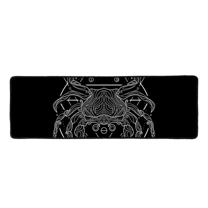 Black And White Cancer Sign Print Long Kitchen Mat
