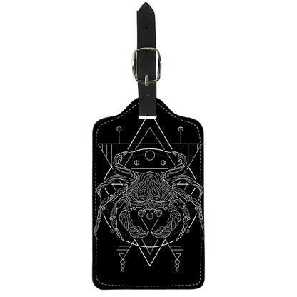 Black And White Cancer Sign Print Luggage Tag